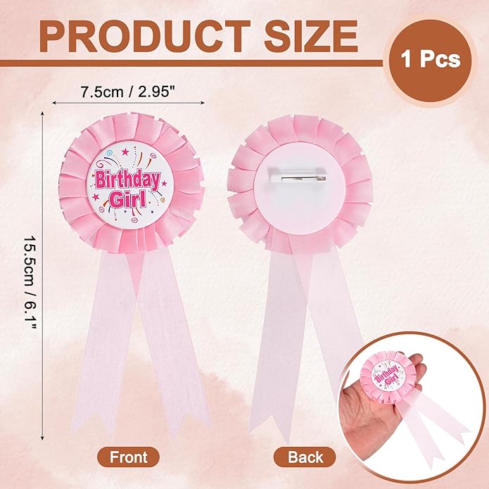 uxcell Blank Award Ribbon Prize, Party Badge Brooch Badge Brooch Pin for Women Men Colorful Satin Corsage Fabric Birthday Award Ribbon Party Tinplate Decorations