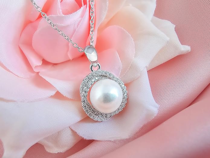 Gifts For Wife Wedding Anniversary - mothers day gifts for wife - AAA+ Real Pearl Necklaces For Women (18k Gold Platting 925 Sterling Silver) mothers necklace ideas Birthday Freshwater Pearl Necklace