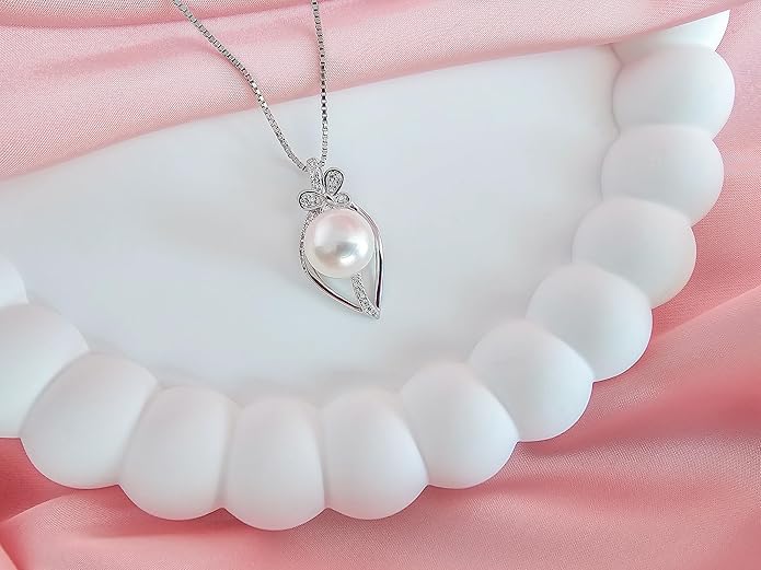 Gifts For Wife Wedding Anniversary - mothers day gifts for wife - AAA+ Real Pearl Necklaces For Women (18k Gold Platting 925 Sterling Silver) mothers necklace ideas Birthday Freshwater Pearl Necklace