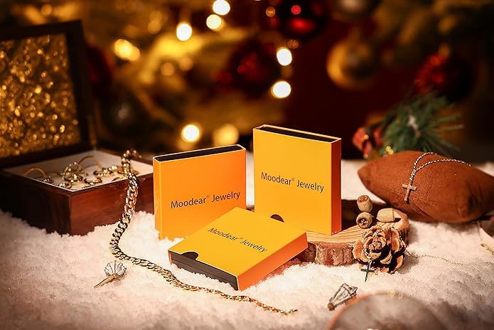 Moodear Christmas Gifts Sotcking Stuffers, Dainty 925 Sterling Silver/14k Gold Plated CZ Cross Bracelet Layered Snake Pearl Chain Knot Bracelets for Women Trendy Religious Christian Jewelry