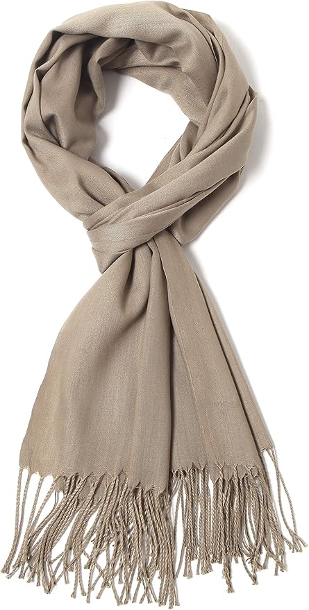 Cindy & Wendy Pashmina Shawls and Wraps Large Scarfs for Women Wedding Party Bridal Long Fashion Solid Shawl Wrap Fringes