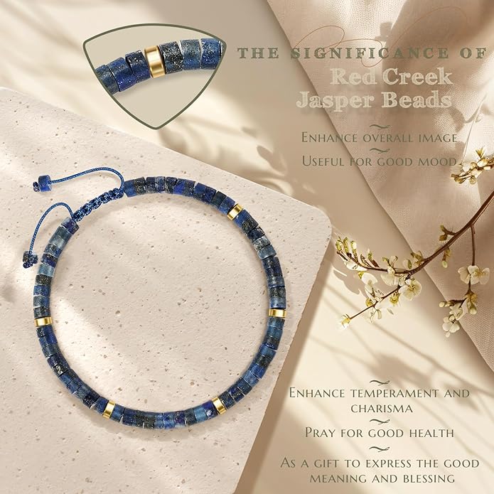 30th 40th 50th 60th 70th 80th Birthday Gifts for Women, Natural Stone Bracelet Birthday Gifts for Mom Daughter Grandma Sister Friends Coworker