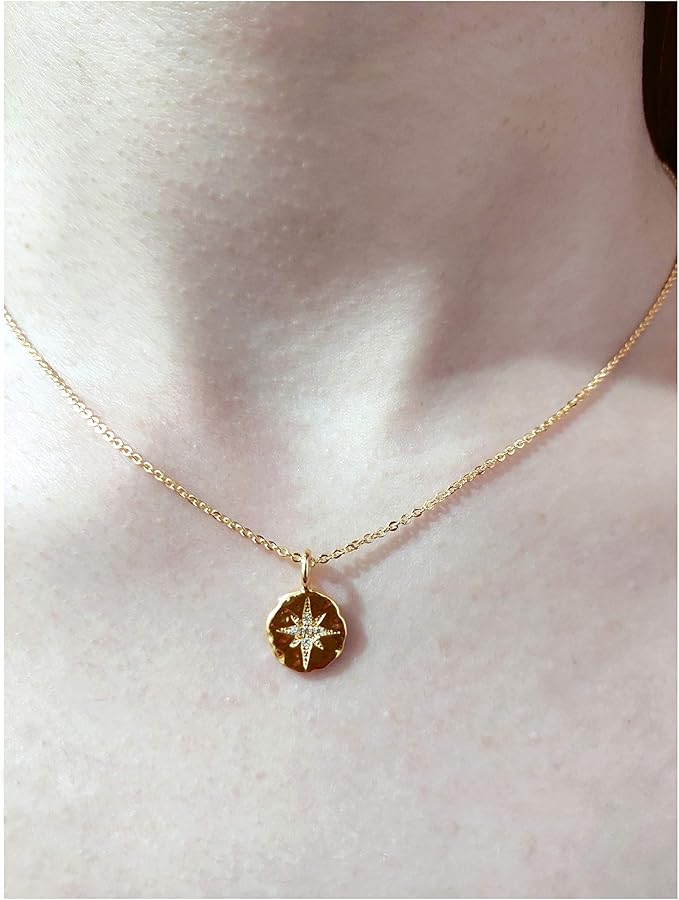 Hundred River Friendship Anchor Compass Necklace Good Luck Elephant Pendant Chain Necklace with Message Card