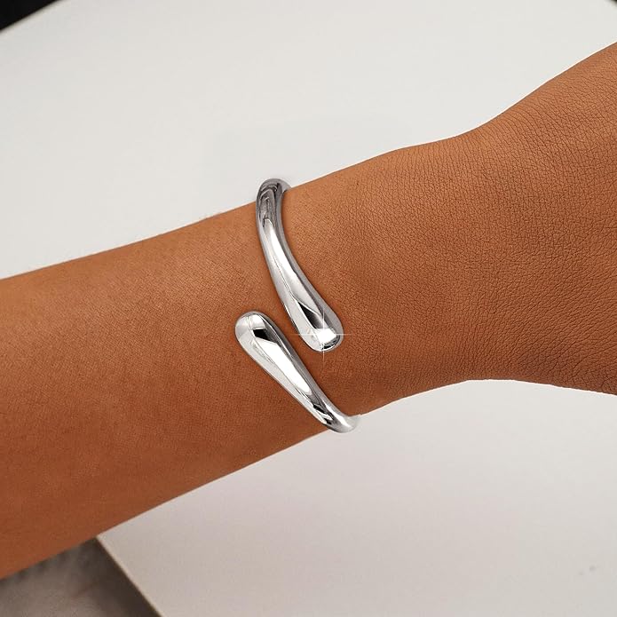 Gold Bracelets for Women Trendy - 14K Gold Plated Bangle Bracelet Chunky Adjustable Twist Cuff Gold Bracelet Non Tarnish Waterproof Jewelry for Women Gifts