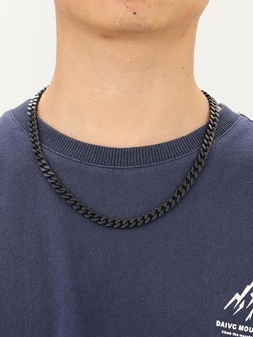 FindChic Men Curb Chain Necklace 18K Gold Plated/Stainless Steel/Black Chunky Double Tight Cuban Link Hip Hop Neck Chains for Men Boys 3.5MM/5MM/6MM/7MM/9MM/12MM 14''-30'' 8 Length Options (Send Gift Box)