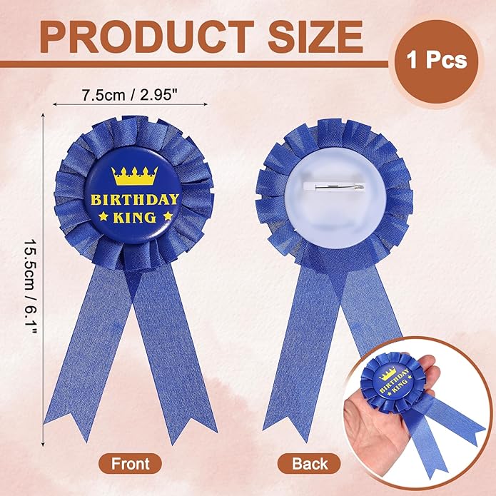 uxcell Blank Award Ribbon Prize, Party Badge Brooch Badge Brooch Pin for Women Men Colorful Satin Corsage Fabric Birthday Award Ribbon Party Tinplate Decorations