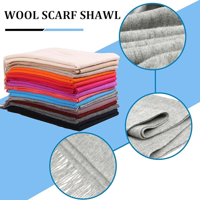 Temminc Winter Scarf for Women - Soft Warm Pashmina Shawl Wrap, Lightweight Fashion Blanket Travel Shawl, Solid Color Scarf