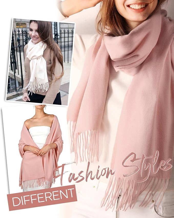 FURTALK Winter Scarf for Women Pashmina Shawl Wraps Soft Warm Fashion Blanket Scarves Gifts