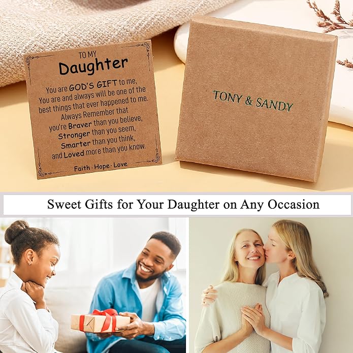 TONY & SANDY Christian Gifts for Women, Religious Cross Bracelet Jewelry, Easter Basket Stuffers for Teens Kids Adults, Faith Confirmation Baptism Christmas Birthday Gifts for Women