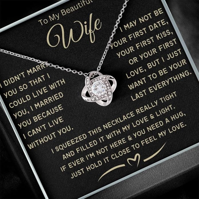 To My Soulmate Necklace For Women, Soul Mate Jewelry for Women, Future Wife Gifts, To My Wife Necklace from Husband, Gifts for Girlfriend, Pendant With Message Card