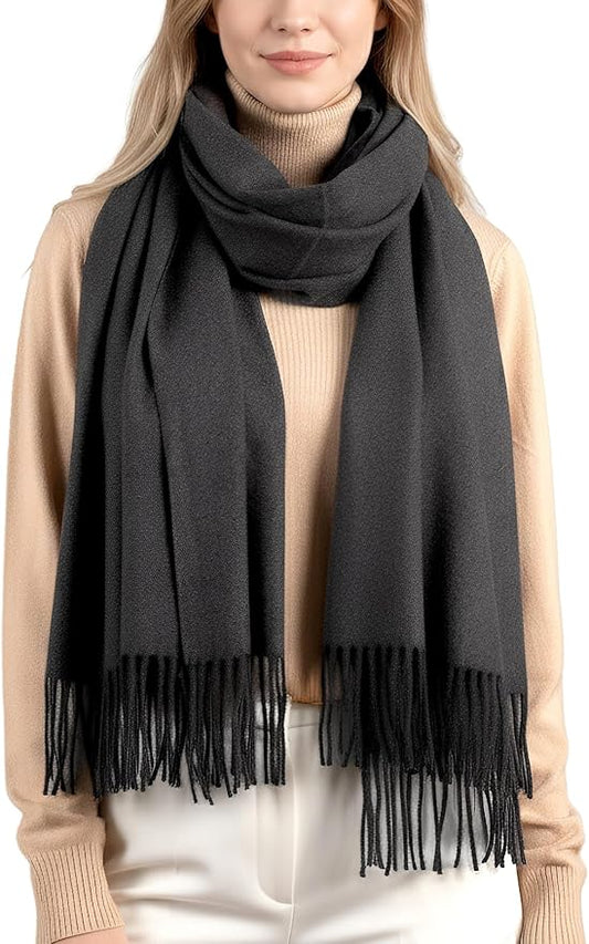 Achillea Warm Cashmere-Feel Winter Scarf – Pashmina Shawl Wrap, Blanket Scarf for Daily Wear, Travel & Cold Weather