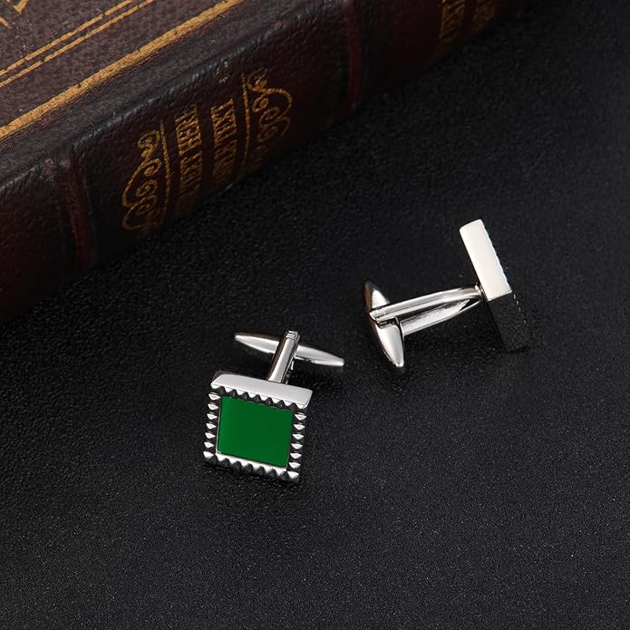 Dannyshi Cufflinks for Men Classic Wedding Business Shirt Cuff Links Set Gifts with Box