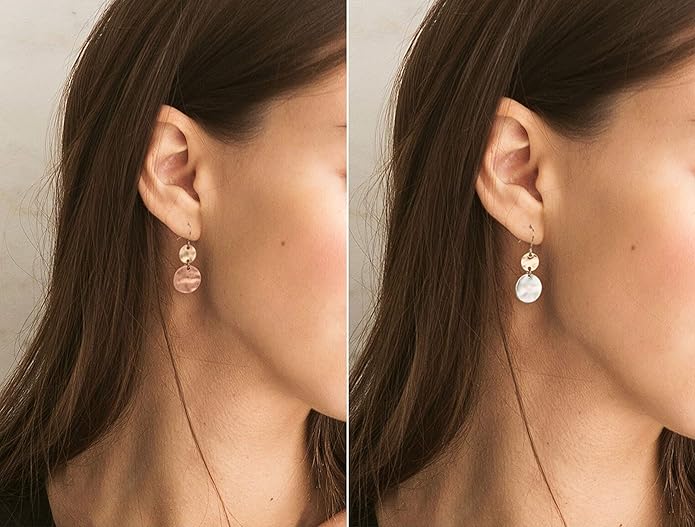 SPUNKYsoul Boho Disc Light Weight Earrings 2 Pack for Women