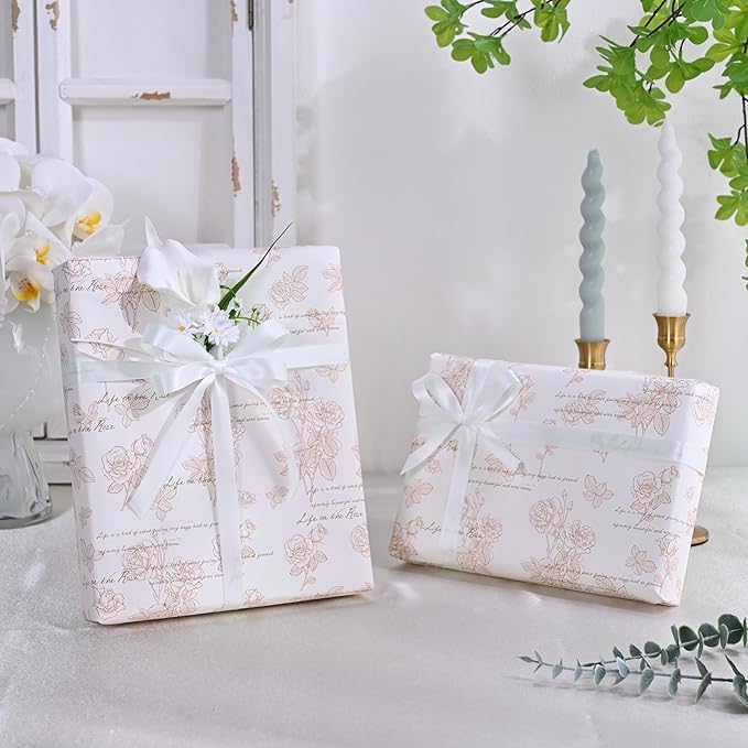 LEEQE Double Face White Satin Ribbon 1/2 inch X 50 Yards Polyester White Ribbon for Gift Wrapping Very Suitable for Weddings Party Hair Bow Invitation Decorations and More