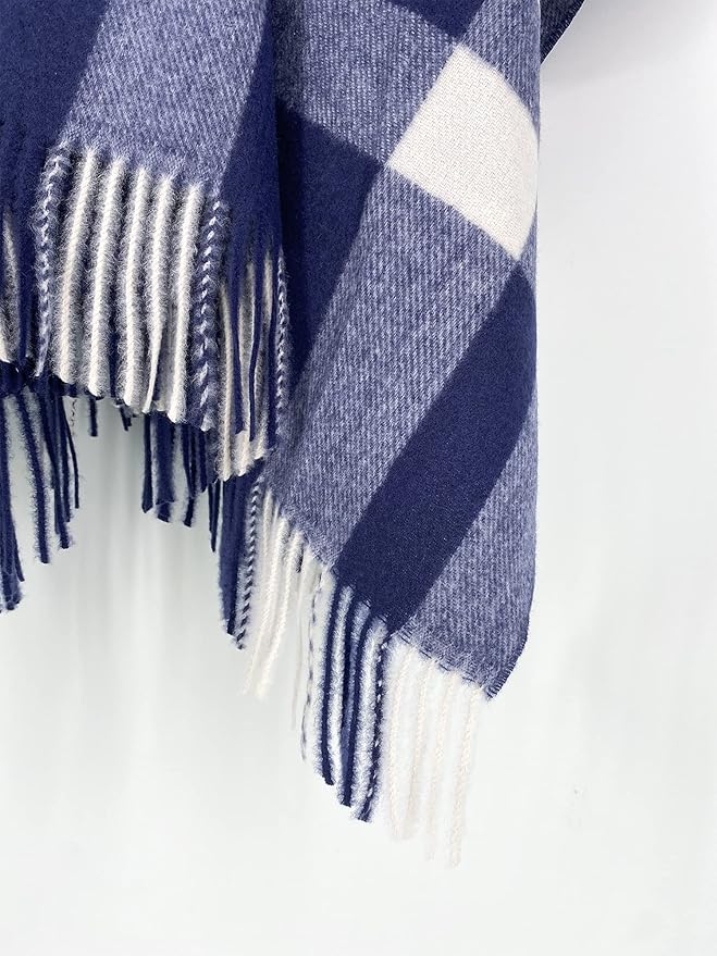 Moss Rose Women's Travel Plaid Shawl Wrap Open Front Poncho Cape for Fall Winter