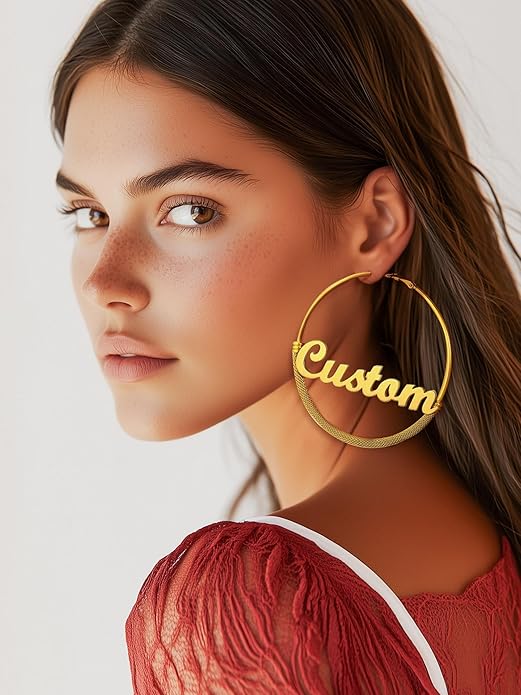 PROSTEEL 30/40/60/80/100mm Chunky Hoop Earrings For Women Gold Plated/Black Stainless Steel Hoops Earrings Statement Jewelry