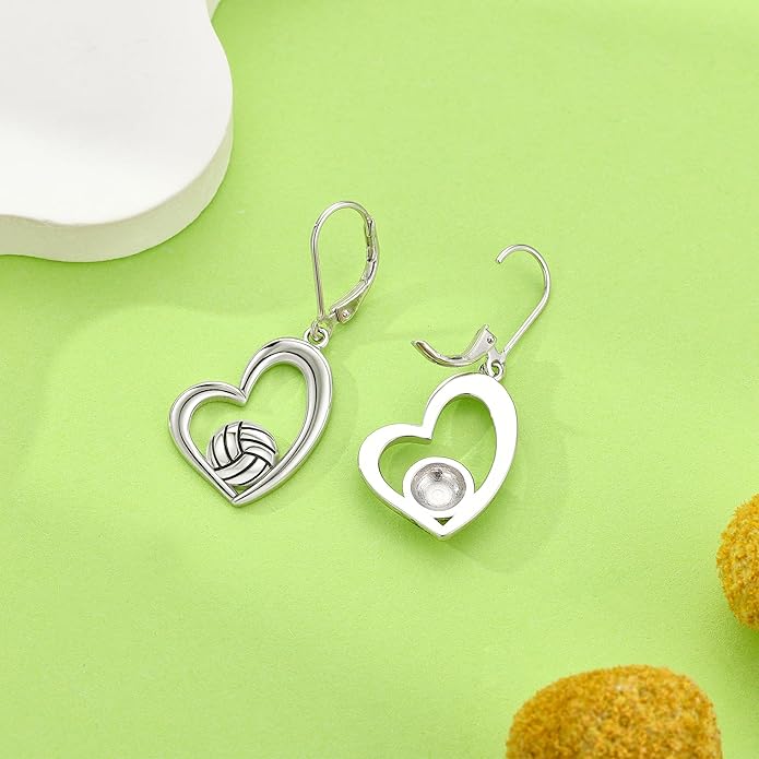 Pickleball/Tennis/Soccer/Volleyball/Golf/Hockey/Basketball Earrings for Women 925 Sterling Sliver Sports Ball Earrings Pickle Ball Dangle Earrings Pickleball Jewelry Gifts for Women Lover