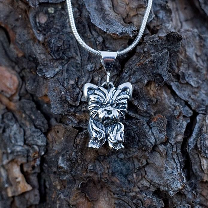 Sterling Silver Yorkie Pendant Gifts for Women - Yorkshire Terrier Gifts – Handcrafted in the USA
