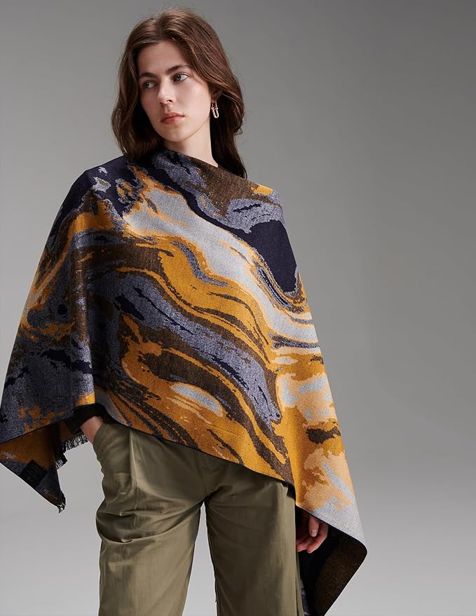 ZHE JIN Luxurious Silk Scarf Shawl Wraps for Women, Warm Scarves Winter Gift, 100% Brushed Mulberry Silk