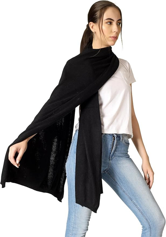 ROSERA Cashmere 100% Cashmere Knitted Wrap Pashmina Shawl Extra Large Scarf Stole for Women Travel
