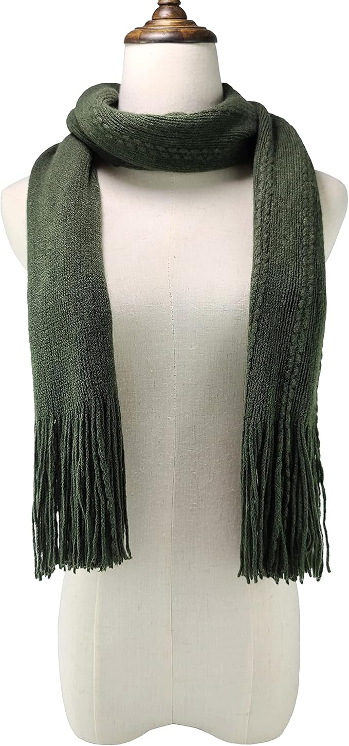 BRUCERIVER Women's Ultra Soft Knit Scarf & Glove Set Touchscreen Function Cable Design