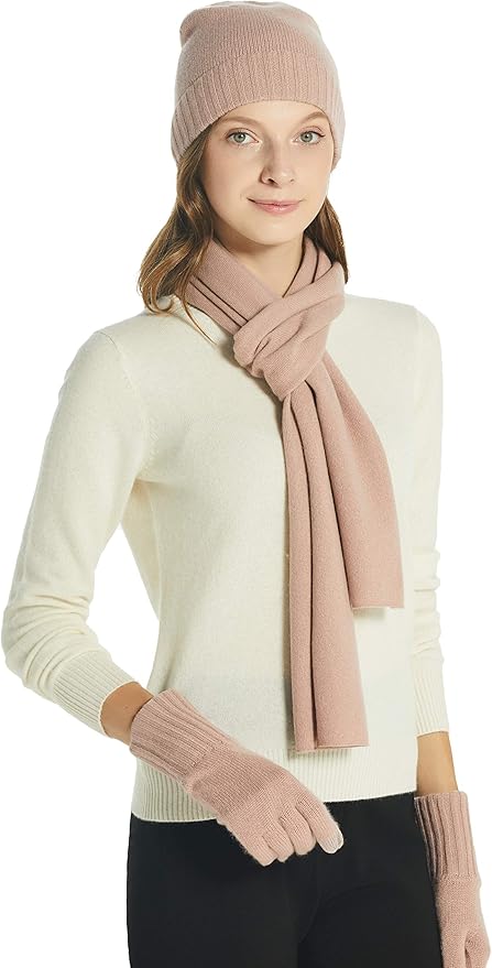 EURKEA 100% Cashmere Winter Scarf in Solid Colors with Gift Box for Women, Warm & Soft & Lightweight, Gift Ready