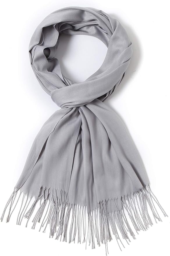 Cindy & Wendy Pashmina Shawls and Wraps Large Scarfs for Women Wedding Party Bridal Long Fashion Solid Shawl Wrap Fringes