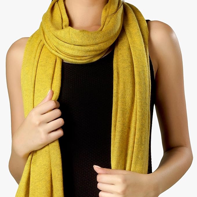 ROSERA Cashmere 100% Cashmere Knitted Wrap Pashmina Shawl Extra Large Scarf Stole for Women Travel