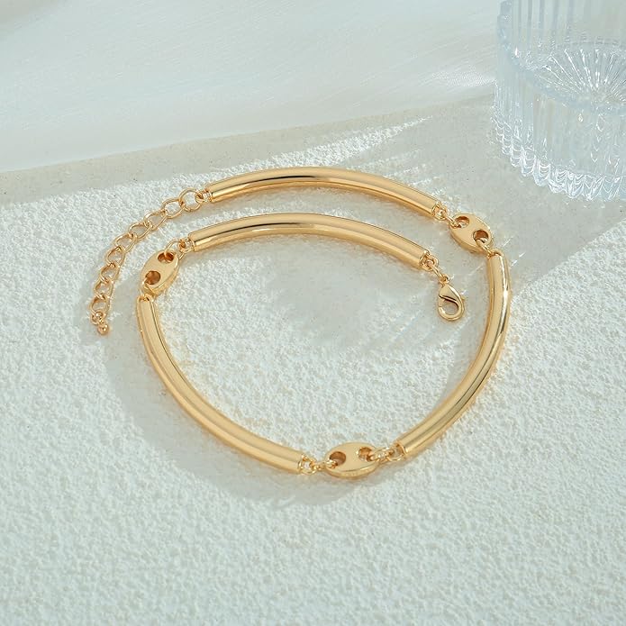 Chunky Gold Choker Collar Necklace for women Trendy Adjustable Gold Choker Necklace Statement Jewelry