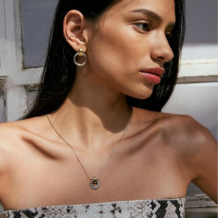 Ana Luisa Pendant Necklaces for Women - 14K Gold Plated and Silver Rhodium Necklace - Pearl, Heart, Circle, Moonstone, Gemstone, Knot Charm Styles - Hypoallergenic, Dainty, Trendy Layering Necklaces