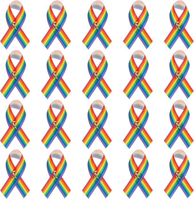 1/2/5/10/25/50/100pcs Satin Awareness Ribbon Pins (Pick your color), for Cancer & Disease Awareness, Bulk Quantities for Fundraising, Events, Gift Giving
