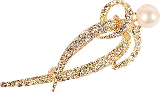 Touchstone Indian Bollywood Handcrafted Designer Jewelry Brooch Lapel Pin in Gold Or Silver Tone for Women.