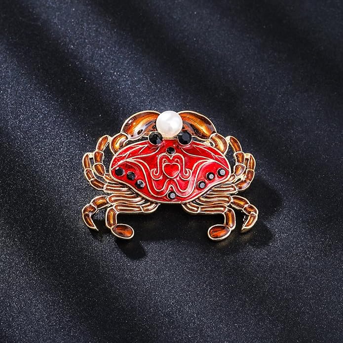 LuvQaze Animal Brooch for Women Men Zirconia Rhinestone Abalone Shell Animal Lapel Pin Christmas Birthday Holiday Gift for Wife Mother Girlfriend Daughter