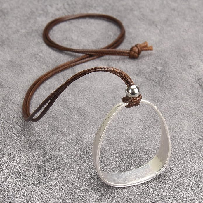 Long Boho Necklaces for Women Vintage Leather Wooden Pendant Y Choker Ethnic Style Gold Circle Hippie Sweater Necklace