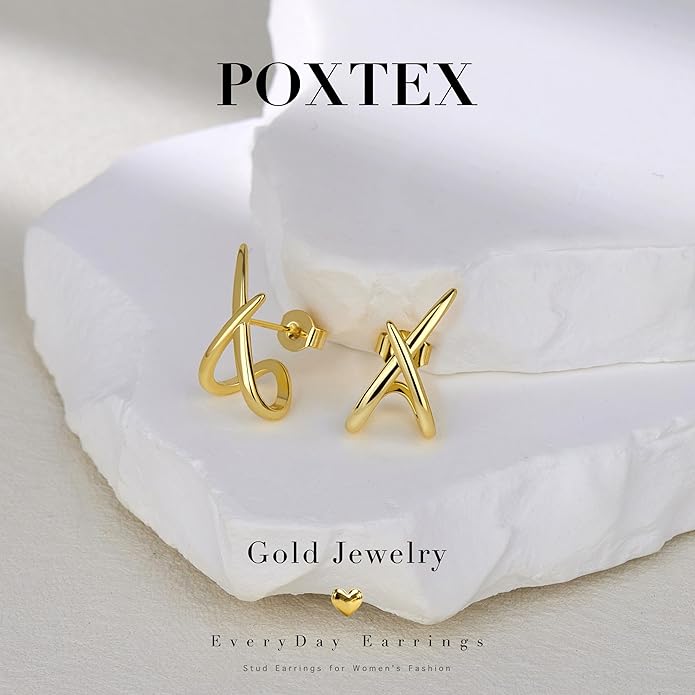 Gold Stud Earrings for Women Trendy, Simple Minimalist Gold Stud Earrings, Dainty Simple Earring for Women‘s Fashion Gifts