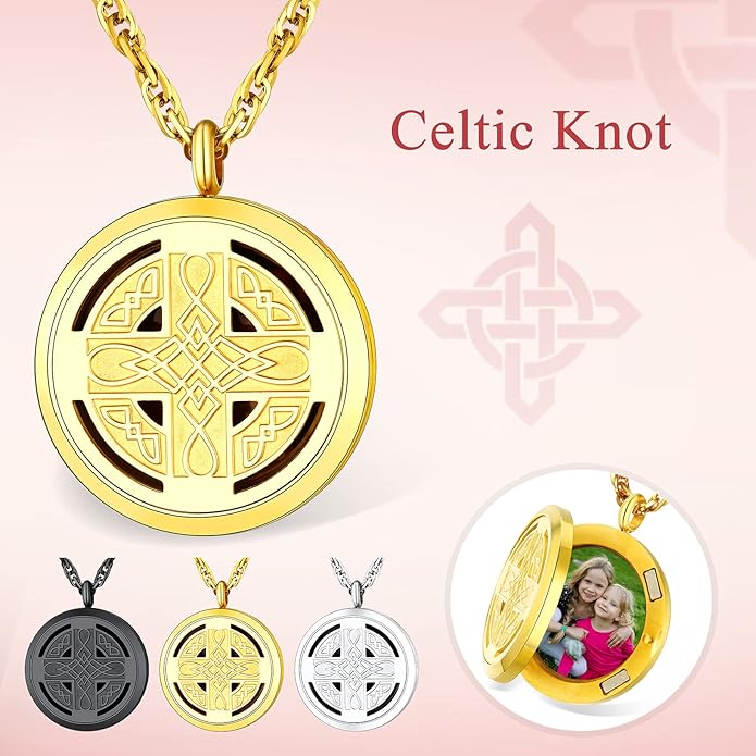 Supcare Locket Necklace That Holds Pictures-Engraved Photo Pendant Custom Jewellery Gifts for Men Women (with Jewellery Gift Box)