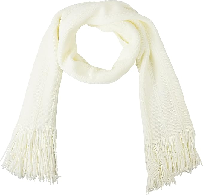 BRUCERIVER Women's Ultra Soft Knit Scarf & Glove Set Touchscreen Function Cable Design