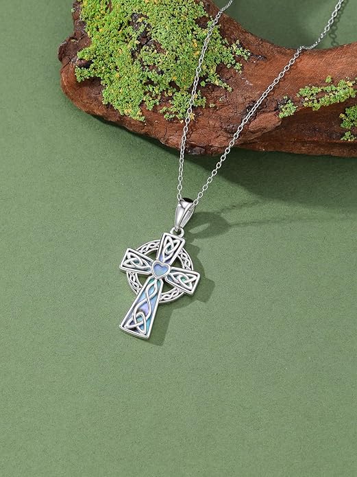 Seiyang 925 Sterling Silver Mustard Seed/Cross/Star of David/Triquetra Trinity Knot/Celtic/Claddagh Necklace Christian/Irish Jewelry Gifts for Women Mom Her