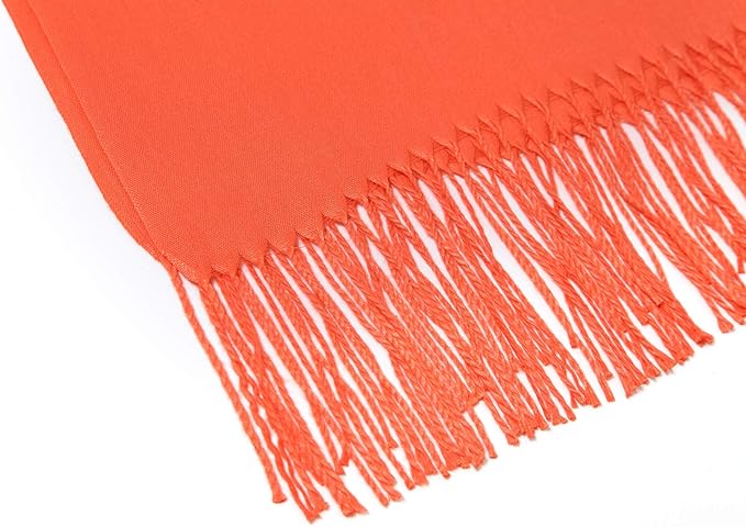 Cindy & Wendy Pashmina Shawls and Wraps Large Scarfs for Women Wedding Party Bridal Long Fashion Solid Shawl Wrap Fringes