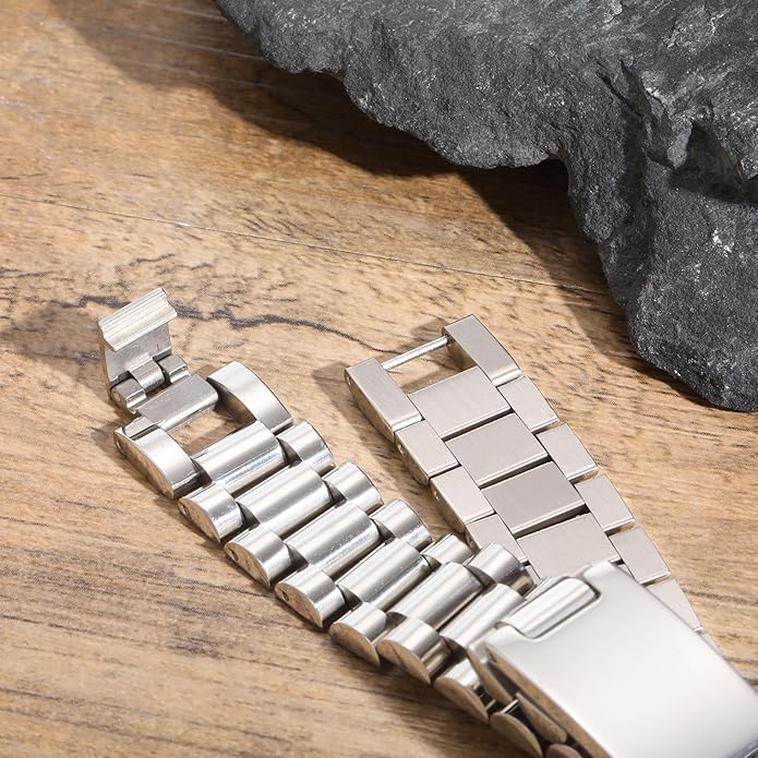 VNOX Masculine Watch Band Stainless Steel Link Bracelet Personalized Jewelry Gift for Men DAD Father Husband Boyfriend