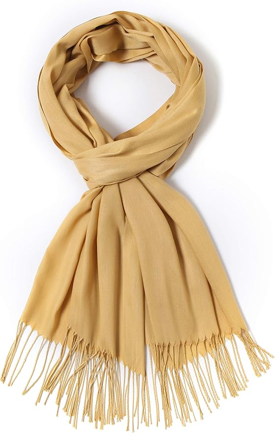 Cindy & Wendy Pashmina Shawls and Wraps Large Scarfs for Women Wedding Party Bridal Long Fashion Solid Shawl Wrap Fringes