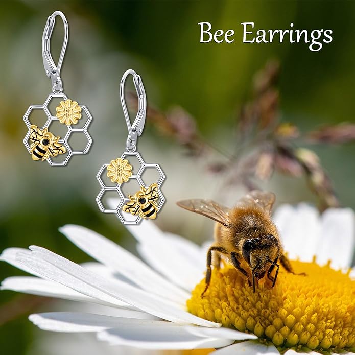 Animal Earrings 925 Sterling Silver Dangle Earrings Leverback Earrings Animal Jewelry for Women