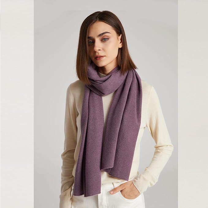 GreenMount Women's Cashmere Shawls 100% Cashmere Knit Soft Warm Winter Extra Large Scarf for Women Plant Dyeing