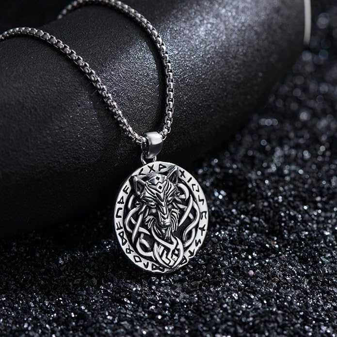 Taioiat viking Pendant Necklace for Men Nordic Celtic 925 Sterling Silver Vintage Mjolnir Jewelry Norse Vikings Gift for Women