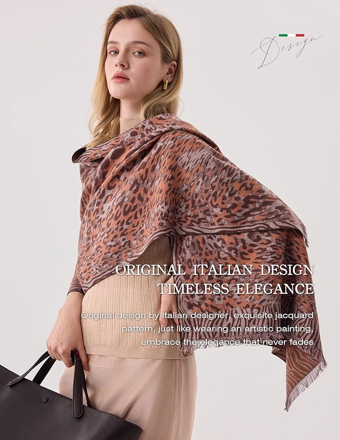 ZHE JIN Luxurious Silk Scarf Shawl Wraps for Women, Warm Scarves Winter Gift, 100% Brushed Mulberry Silk
