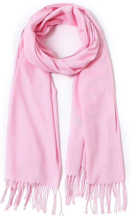 Cindy & Wendy Pashmina Shawls and Wraps Large Scarfs for Women Wedding Party Bridal Long Fashion Solid Shawl Wrap Fringes