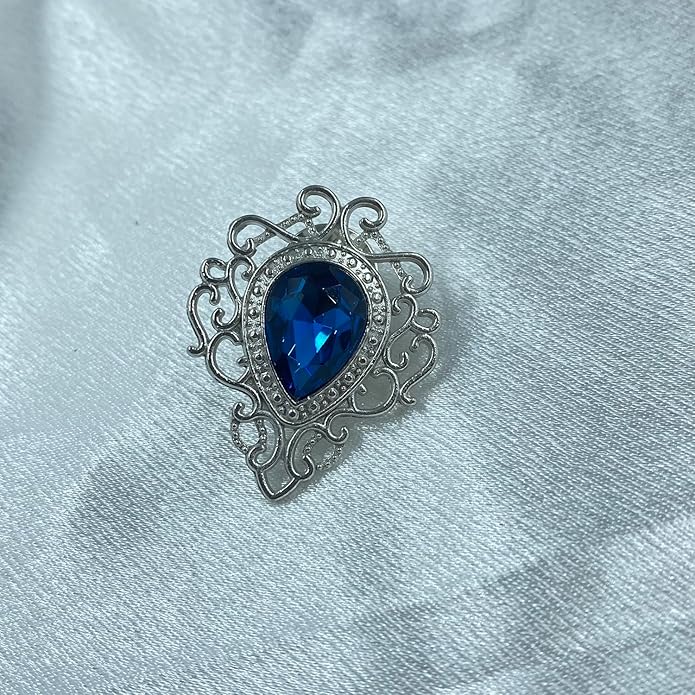 Vintage Silver Color Men's Brooches for Women Lovely Water Drop Badge Flame Crystal Brooch Lapel Pins Fashion Jewelry