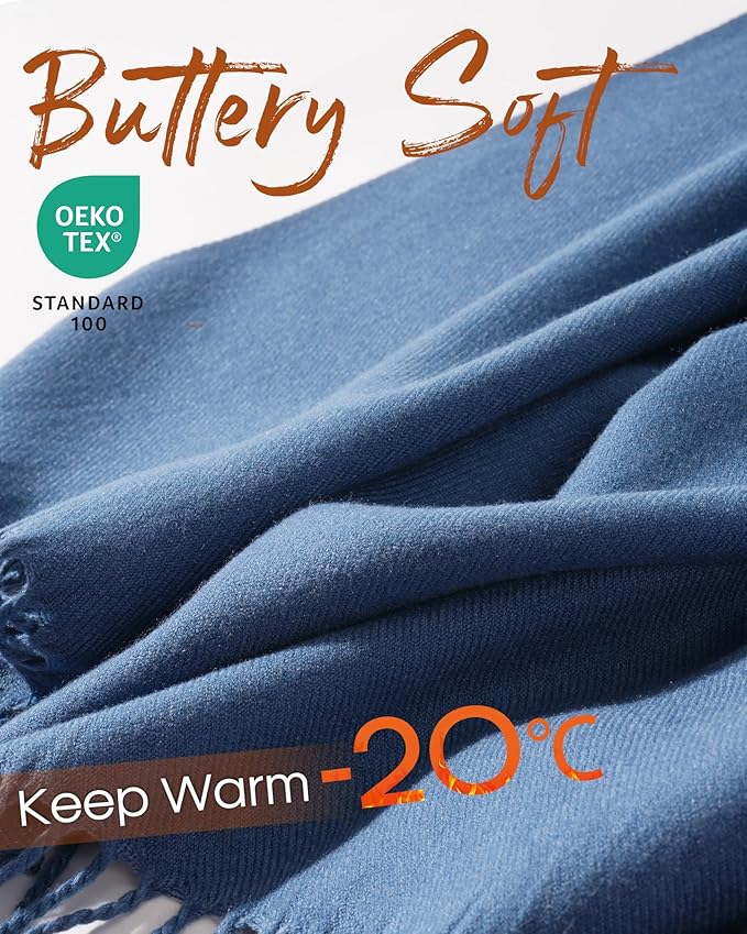 FURTALK Winter Scarf for Women Pashmina Shawl Wraps Soft Warm Fashion Blanket Scarves Gifts
