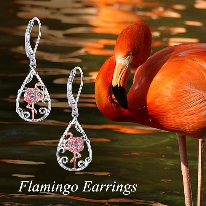 Animal Earrings 925 Sterling Silver Dangle Earrings Leverback Earrings Animal Jewelry for Women