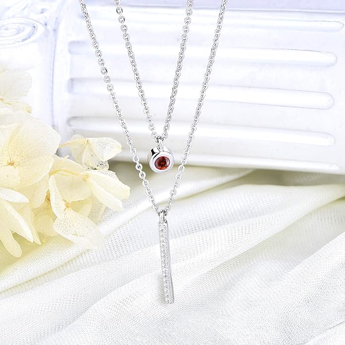 JO WISDOM Choker Layered Y Necklaces,925 Sterling Silver Choker Layered Coin Pendant Necklace,Jewelry for Women